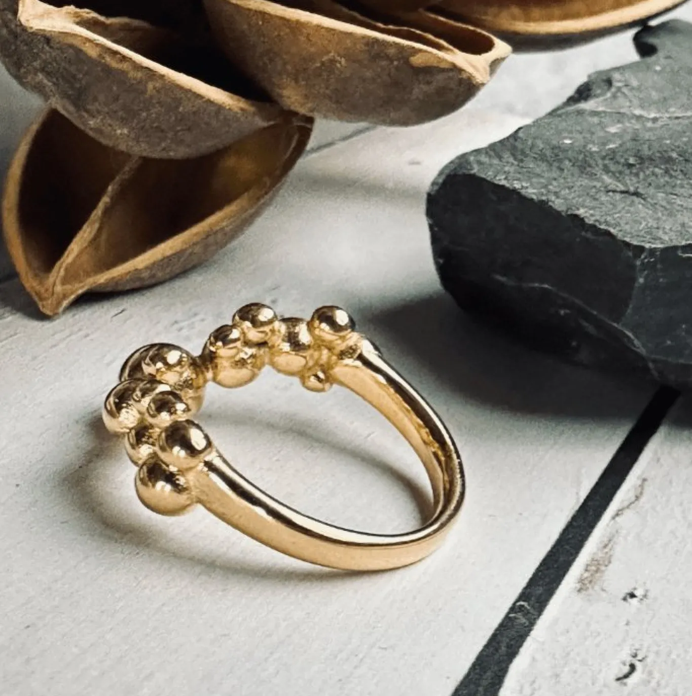 VIAMAJA Ringe<Ring Gabriella forgyldt