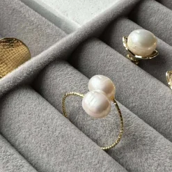 VIAMAJA Ringe|Vandfaste Smykker<Ring Miara - Justerbar forgyldt