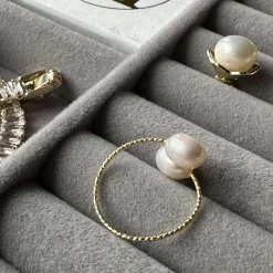 VIAMAJA Ringe|Vandfaste Smykker<Ring Miara - Justerbar forgyldt