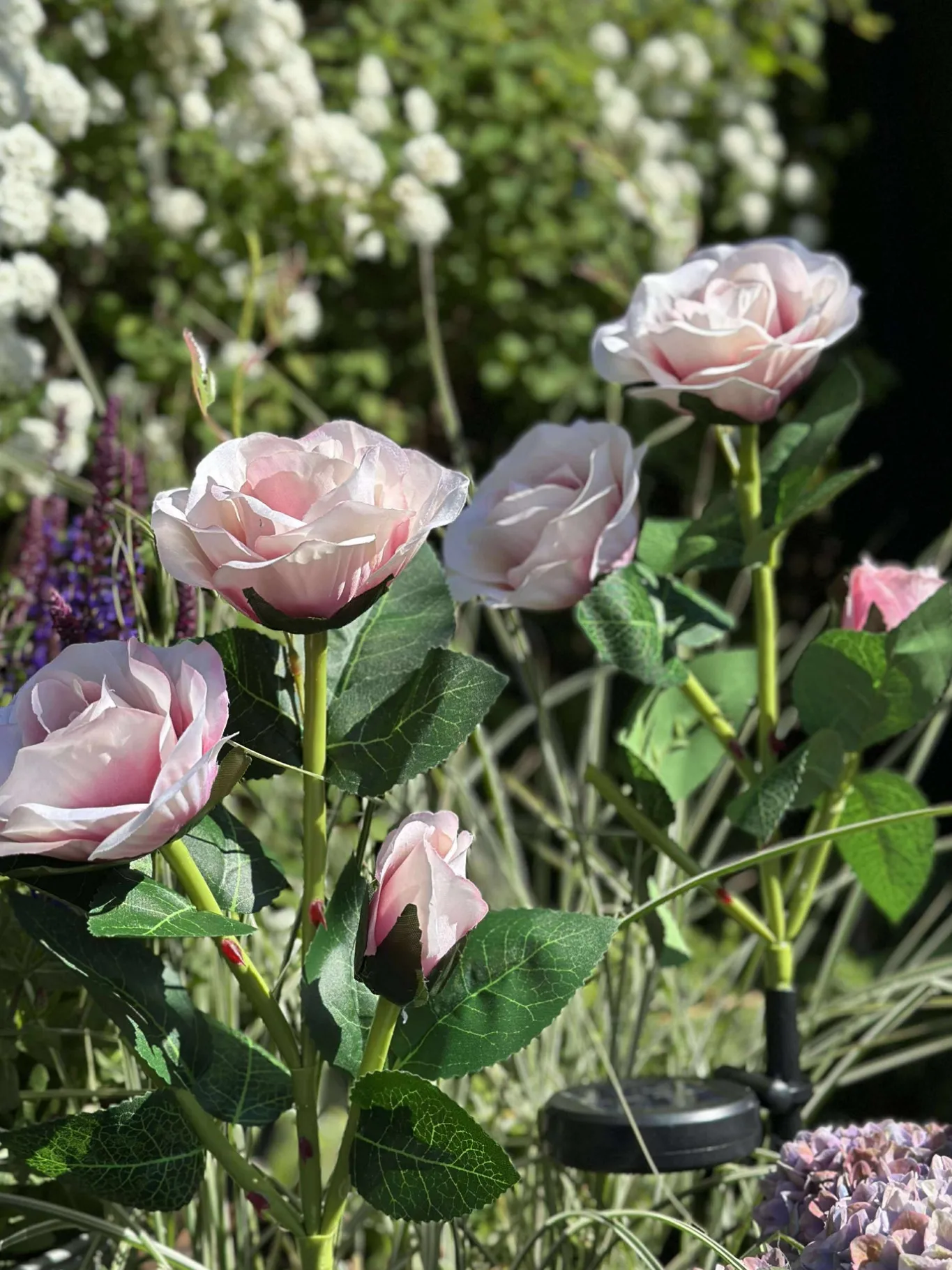 VIAMAJA Lys Og Led|Udendørs Led<Rose med solceller - Rosa