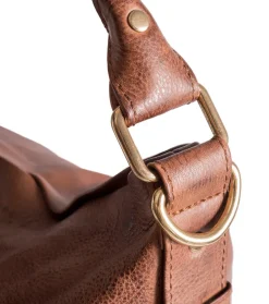 VIAMAJA Cross Body<Rummelig skuldertaske i flot skindkvalitet - Brandy