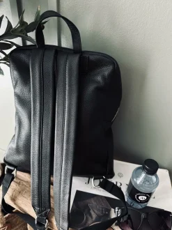 VIAMAJA Rygsæk|Rejse Opbevaring<Rygsæk – Black leather
