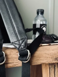 VIAMAJA Rygsæk|Rejse Opbevaring<Rygsæk – Black leather