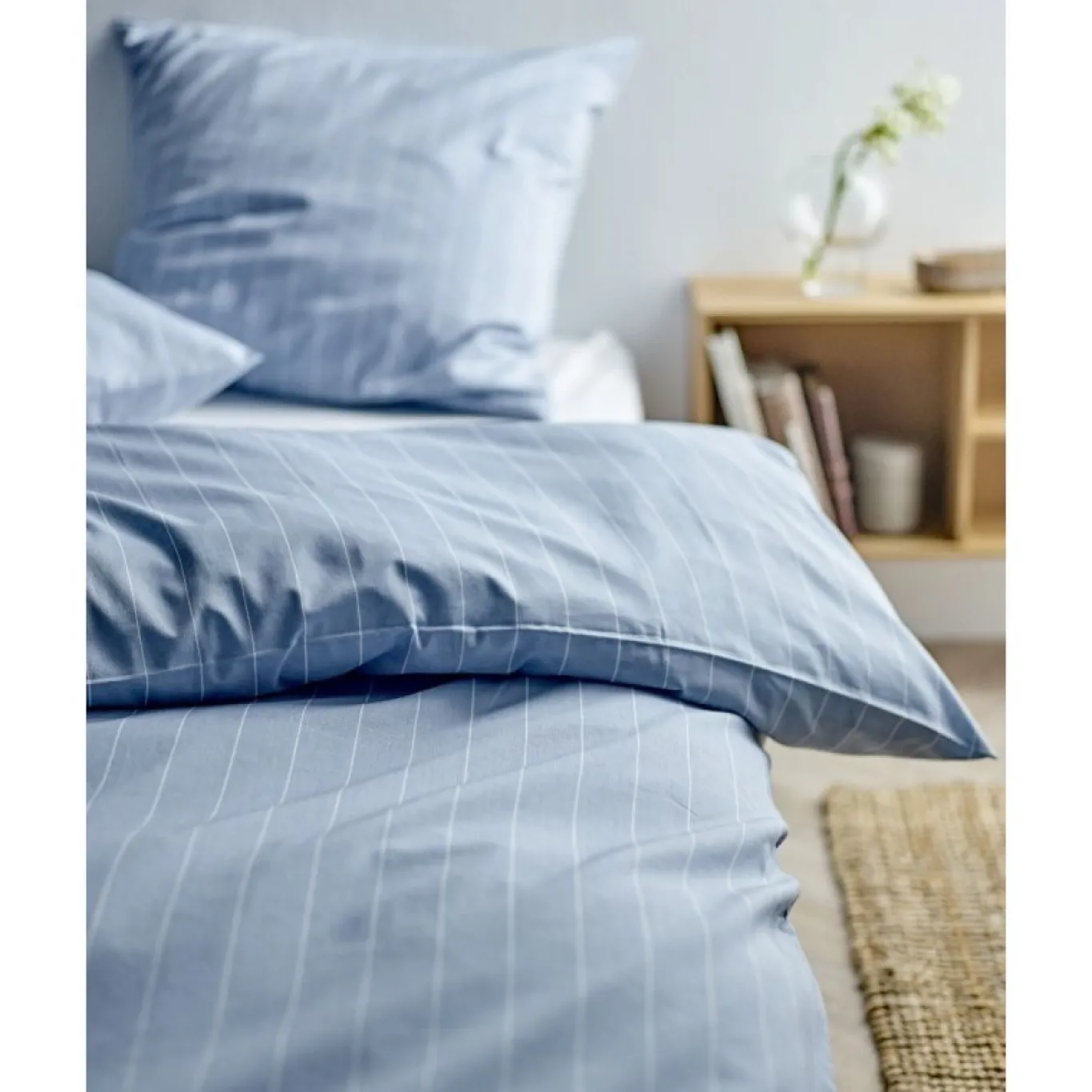 VIAMAJA Sengetøj<Sengetøj 2 Sæt Södahl 140x220 cm - Linen Blue - Inkl. Sengebakke