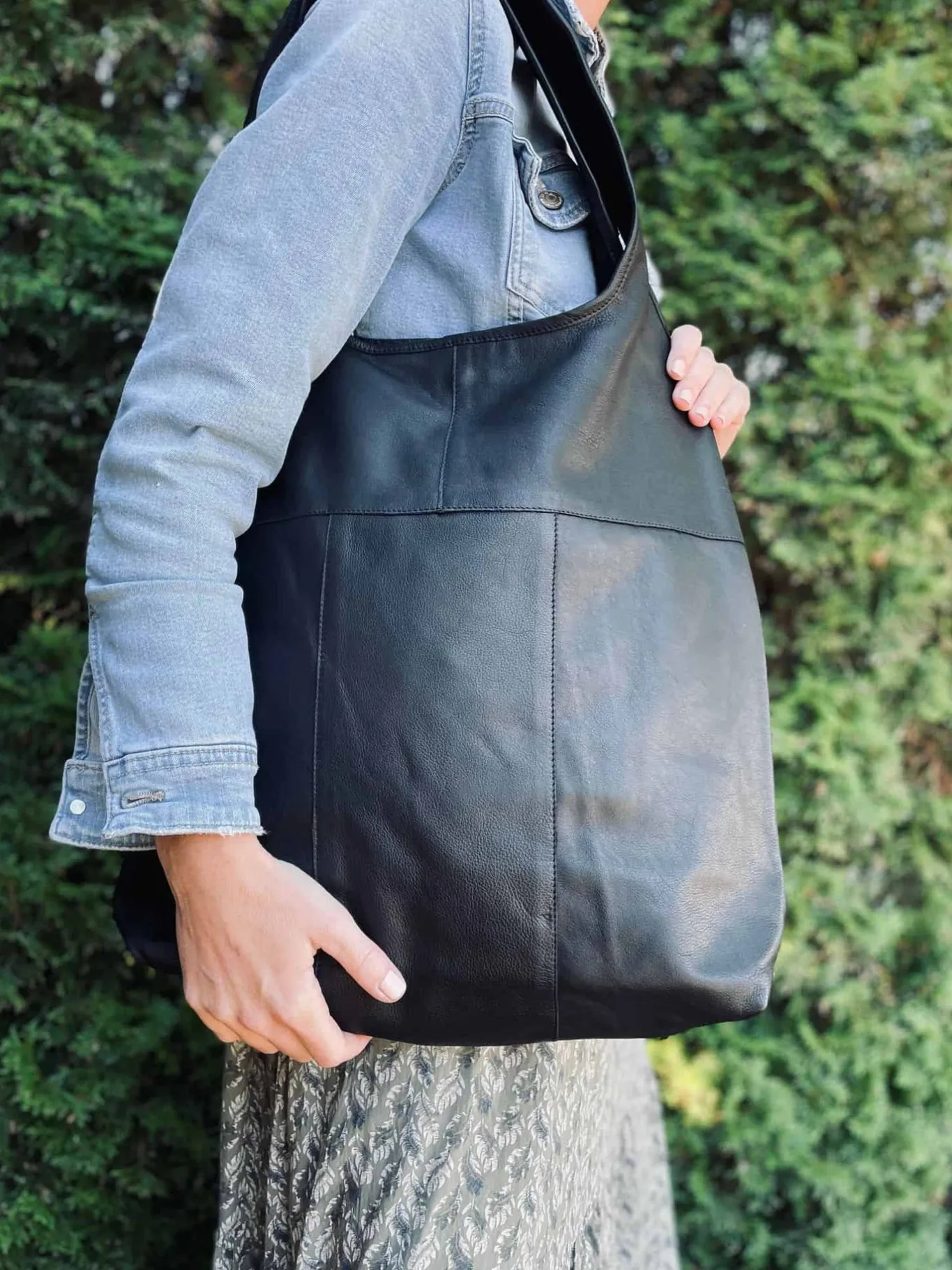 VIAMAJA Læder Tasker|Skuldertasker<Shopper - Black