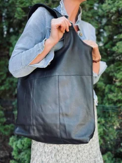 VIAMAJA Læder Tasker|Skuldertasker<Shopper - Black