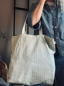 VIAMAJA Kanvas Tasker|Shoppere<Shopper - Green dots
