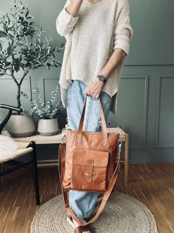 VIAMAJA Skuldertasker|Shoppere<Shopper Amalie - Cognac