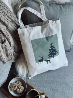VIAMAJA Kanvas Tasker|Skuldertasker<Shopper Christmas Nature