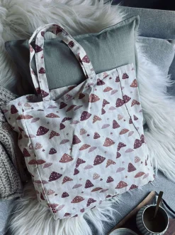 VIAMAJA Kanvas Tasker|Skuldertasker<Shopper Forrest mushroom