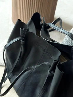 VIAMAJA Shoppere<Shopper i blød skindkvalitet - Sort