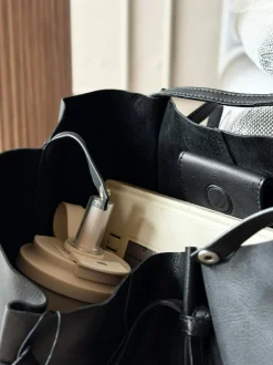 VIAMAJA Shoppere<Shopper i blød skindkvalitet - Sort