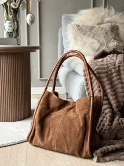 VIAMAJA Shoppere<Shopper i ruskind - Walnut