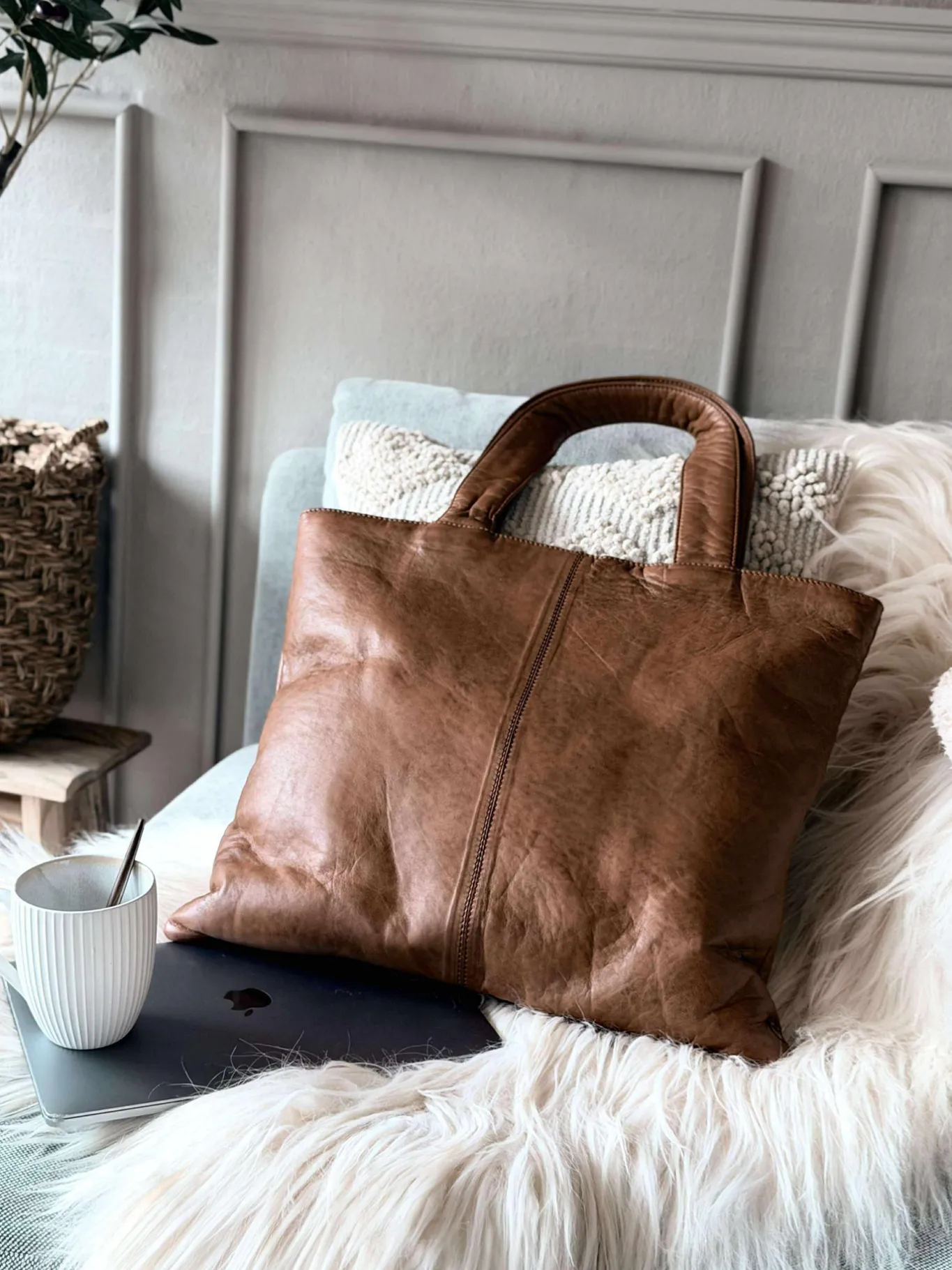 VIAMAJA Skuldertasker|Shoppere<Shopper ink pung MILLE – COGNAC