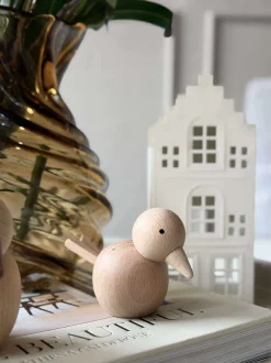 VIAMAJA Interiør|Pynte Genstande<Siddende Fugl - Natur Bøg Lille
