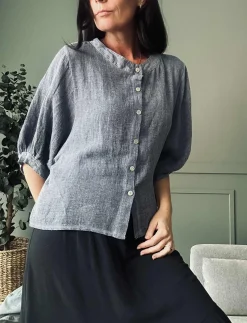 VIAMAJA Skjorter<Skjorte Nelly - Navy
