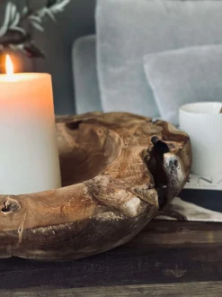 VIAMAJA Fad / Bakker|Skåle Og Tallerkener<Skål af teakrod – Large
