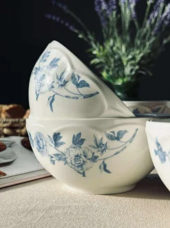 VIAMAJA Porcelæn Og Stentøj|Skåle Og Tallerkener<Skål Flora Blå