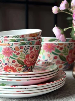 VIAMAJA Skåle Og Tallerkener|Camping Og Picnic<Skål flower melamin