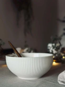 VIAMAJA Porcelæn Og Stentøj|Skåle Og Tallerkener<Skål Riflet - Porcelæn