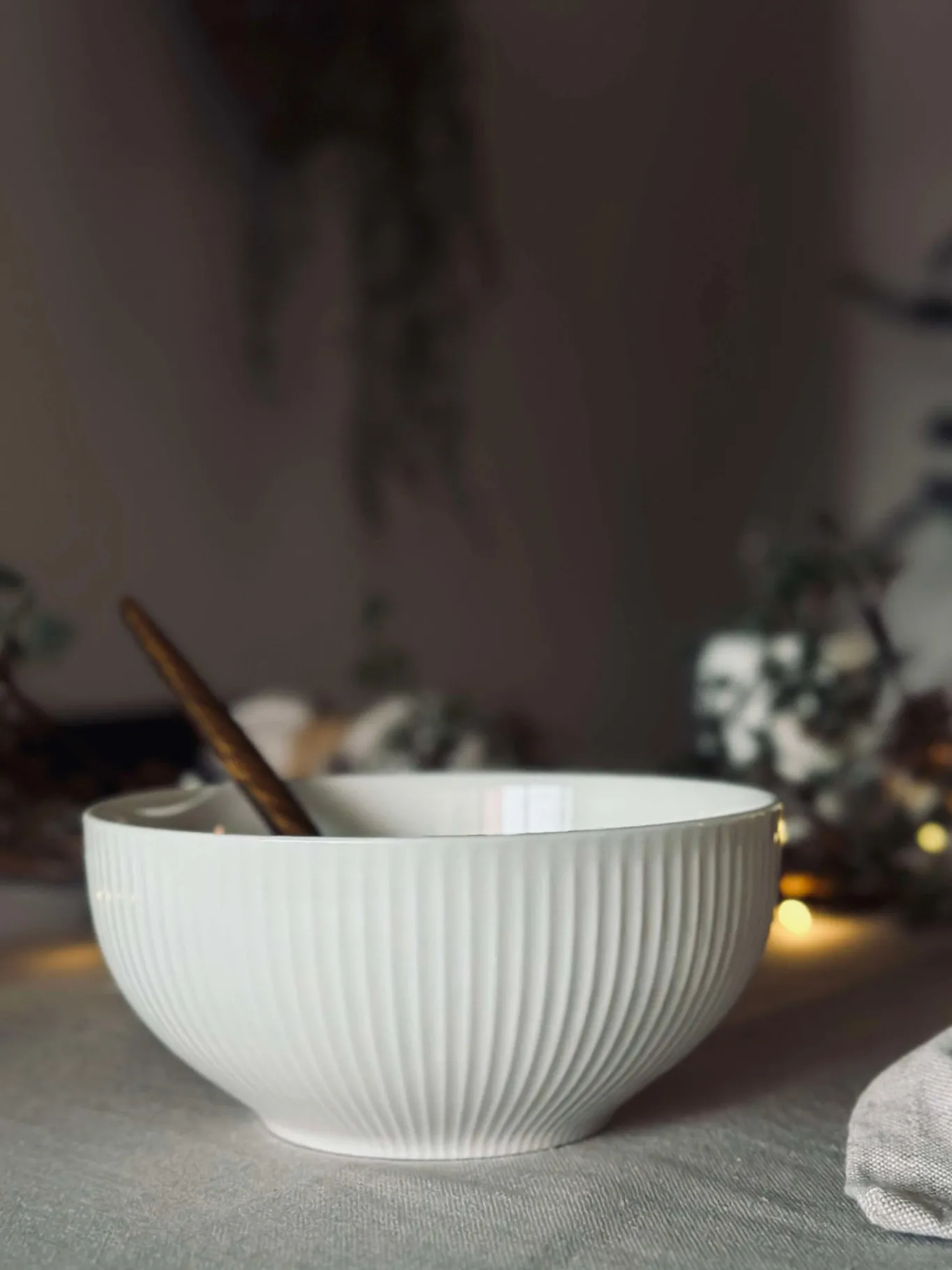 VIAMAJA Porcelæn Og Stentøj|Skåle Og Tallerkener<Skål Riflet - Porcelæn