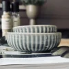 VIAMAJA Porcelæn Og Stentøj|Skåle Og Tallerkener<Skål VIGA strib stentøj - Blå