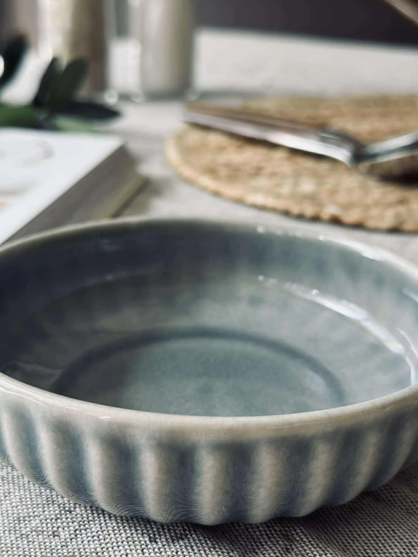VIAMAJA Porcelæn Og Stentøj|Skåle Og Tallerkener<Skål VIGA strib stentøj - Blå