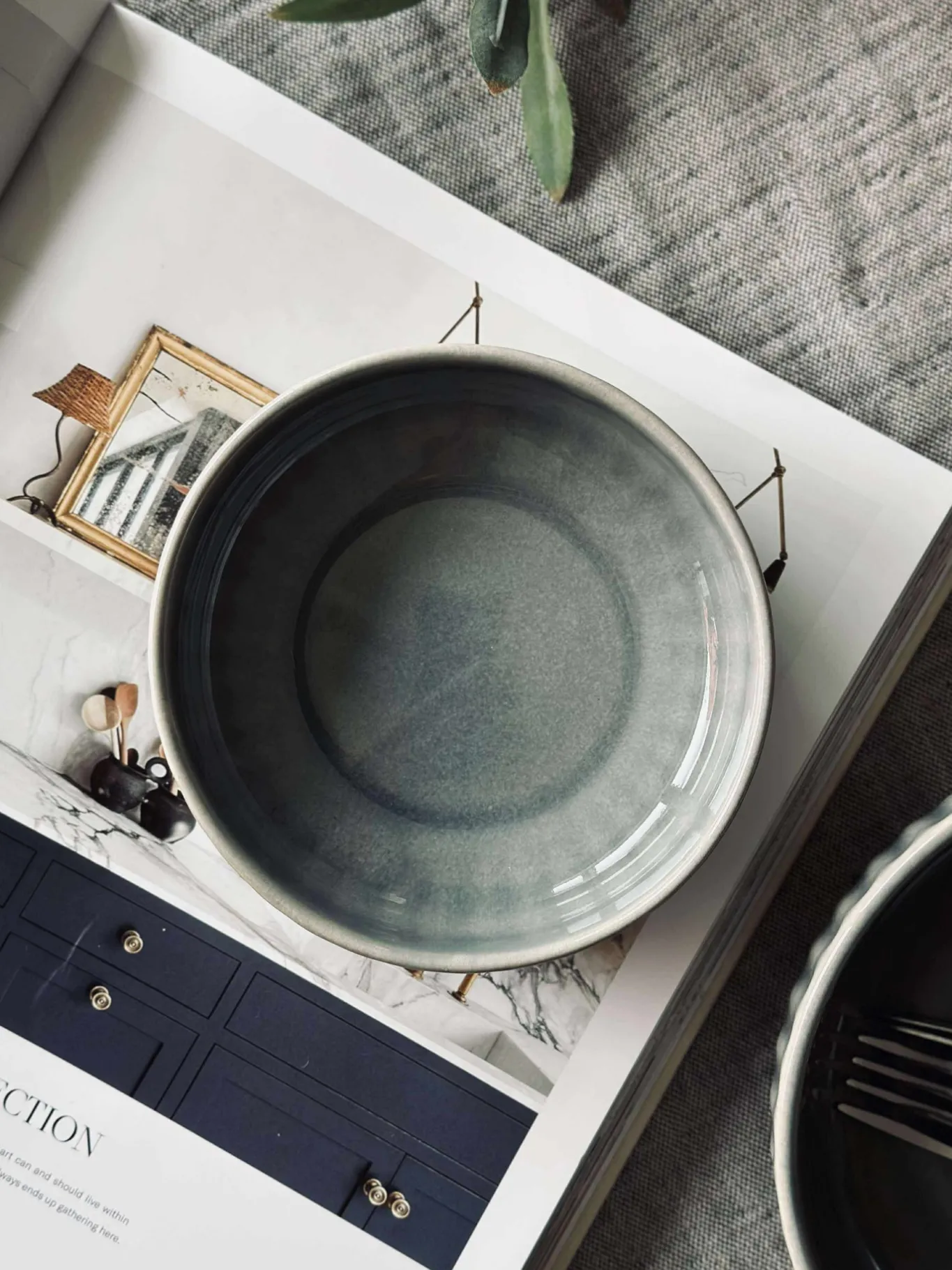 VIAMAJA Porcelæn Og Stentøj|Skåle Og Tallerkener<Skål VIGA strib stentøj - Blå