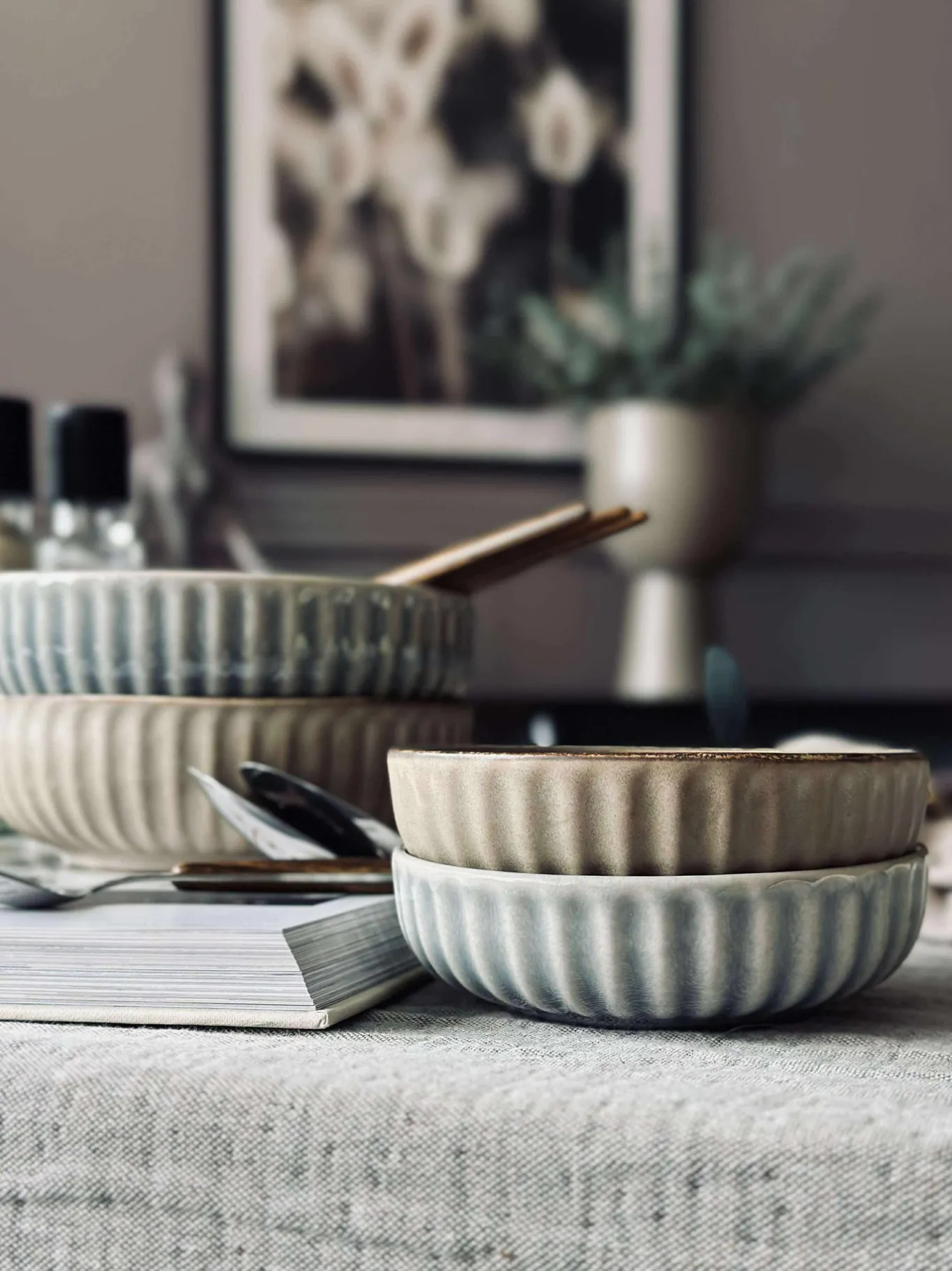 VIAMAJA Porcelæn Og Stentøj|Skåle Og Tallerkener<Skål VIGA strib stentøj - Mat brun 12cm