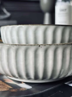VIAMAJA Porcelæn Og Stentøj|Skåle Og Tallerkener<Skål VIGA strib stentøj - Sand flere størrelser