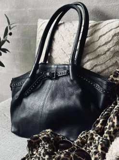 VIAMAJA Skuldertasker|Shoppere<Skuldertaske med nitter - Black