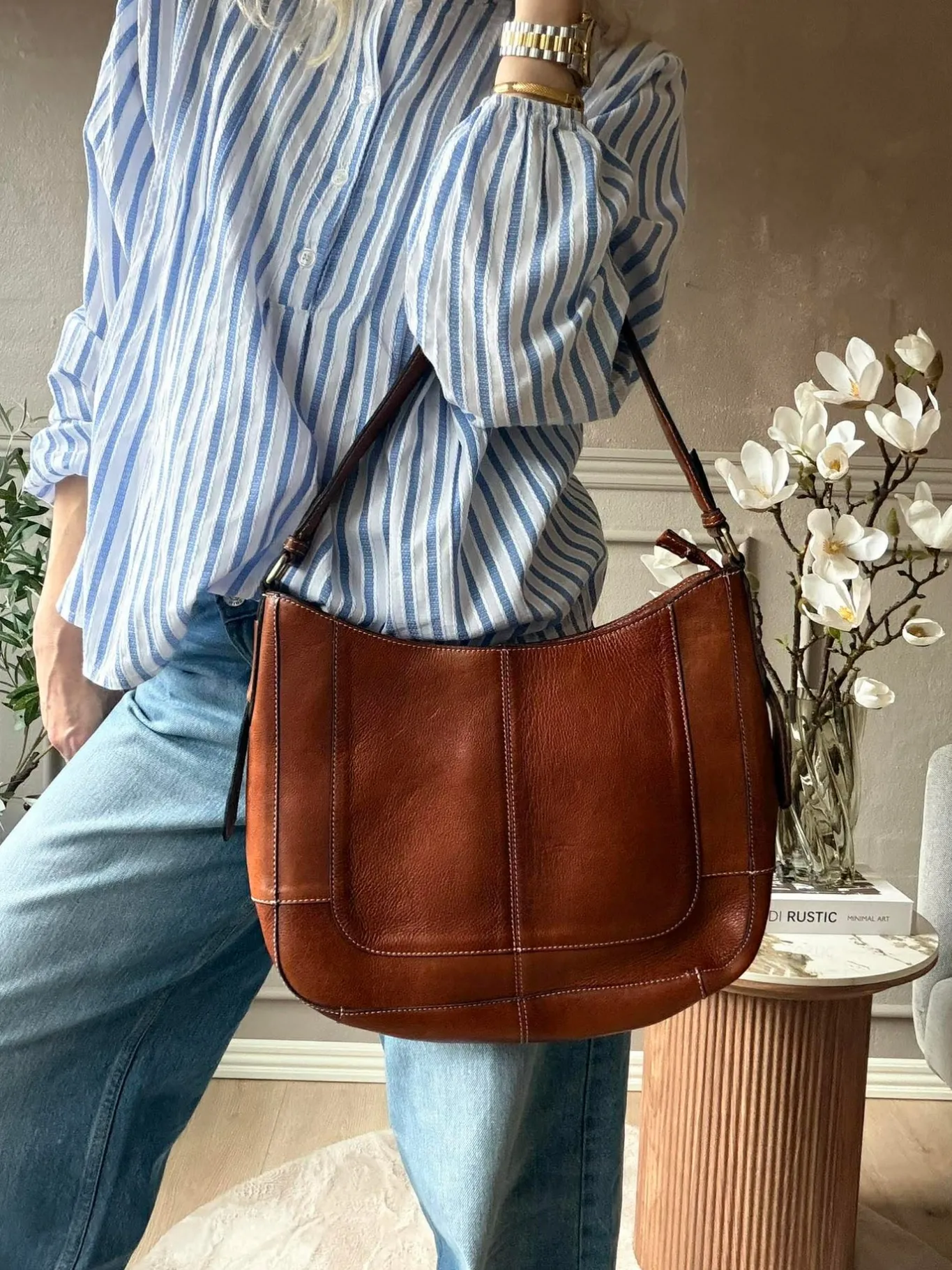 VIAMAJA Læder Tasker|Skuldertasker<Skuldertaske Neri Small - Walnut