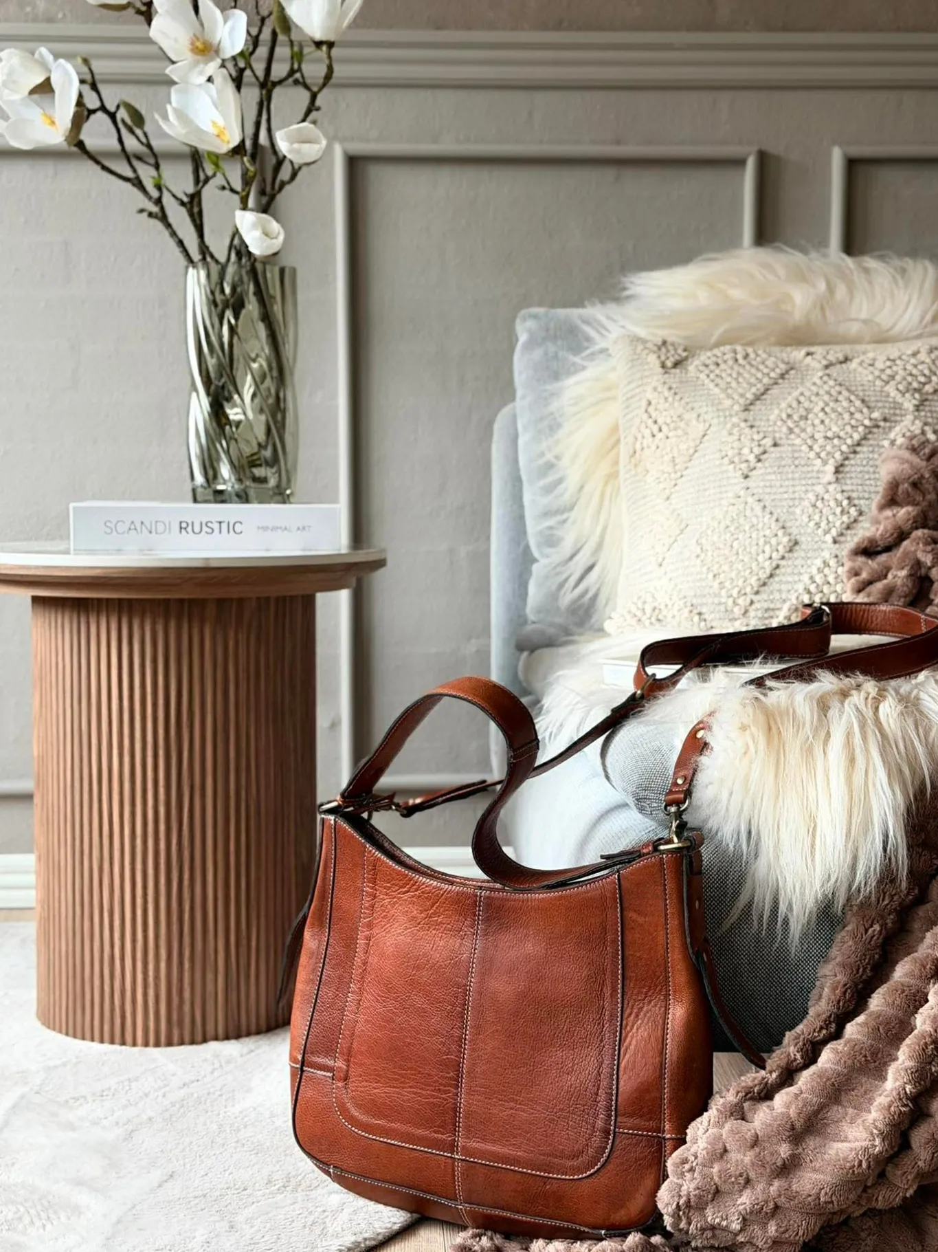 VIAMAJA Læder Tasker|Skuldertasker<Skuldertaske Neri Small - Walnut