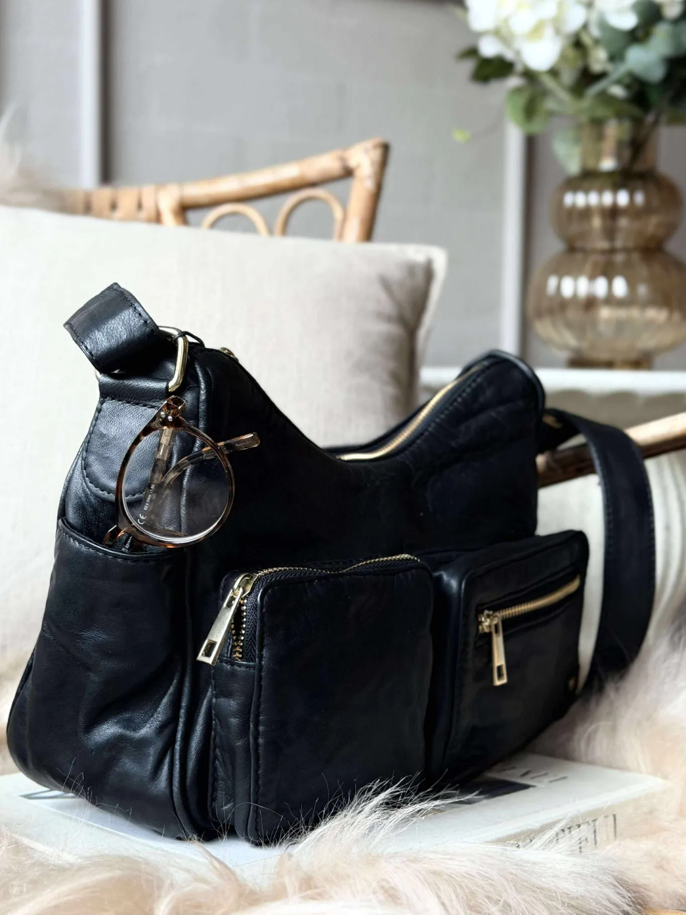 VIAMAJA Cross Body|Skuldertasker<Skuldertaske Sienna - Black gold