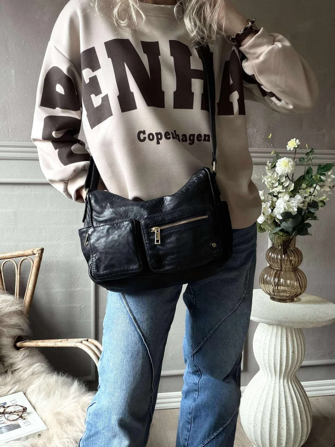VIAMAJA Cross Body|Skuldertasker<Skuldertaske Sienna - Black gold