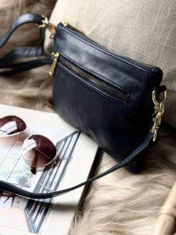 VIAMAJA Clutch|Cross Body<Smuk læder clutch - LADY Midnight Blue