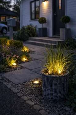 VIAMAJA Lys Og Led|Udendørs Led<Solcelle spots MINI – Sæt med 4 stk