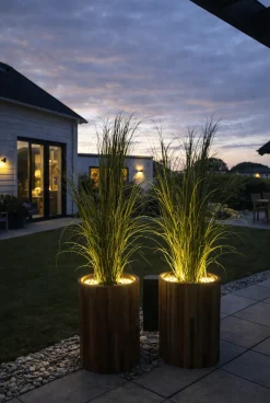 VIAMAJA Lys Og Led|Udendørs Led<Solcelle spots SILVER – Sæt med 4 stk