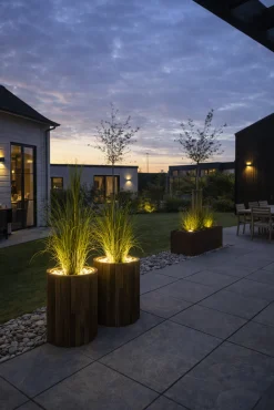 VIAMAJA Lys Og Led|Udendørs Led<Solcelle spots SILVER – Sæt med 4 stk