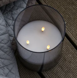 VIAMAJA Lys Og Led|Led Bloklys<Stort LED Bloklys i glas med 3 væger