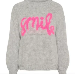 VIAMAJA Strik<Strik Smile - Lys grå