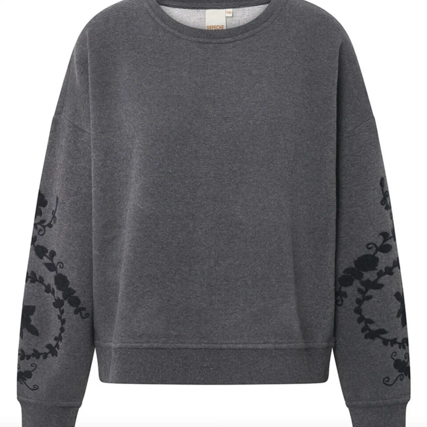VIAMAJA Bluser<Sweatshirt med broderi - Grey oversize