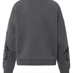 VIAMAJA Bluser<Sweatshirt med broderi - Grey oversize