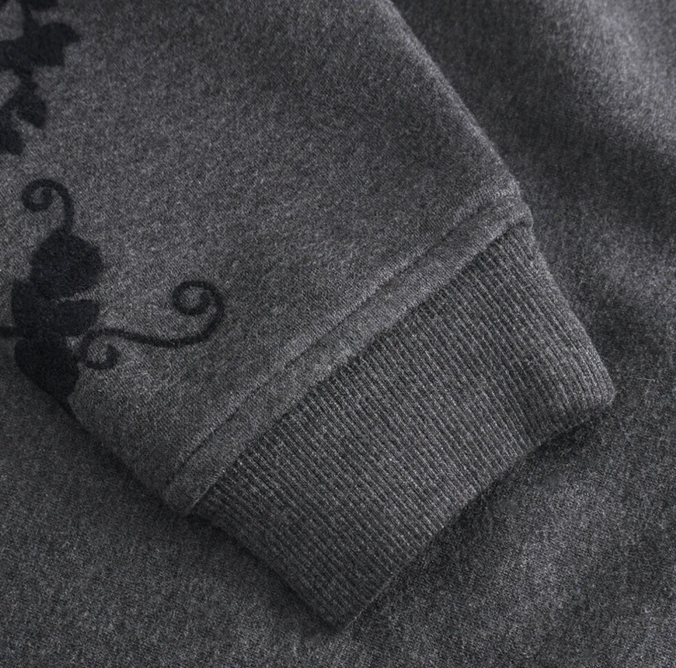 VIAMAJA Bluser<Sweatshirt med broderi - Grey oversize