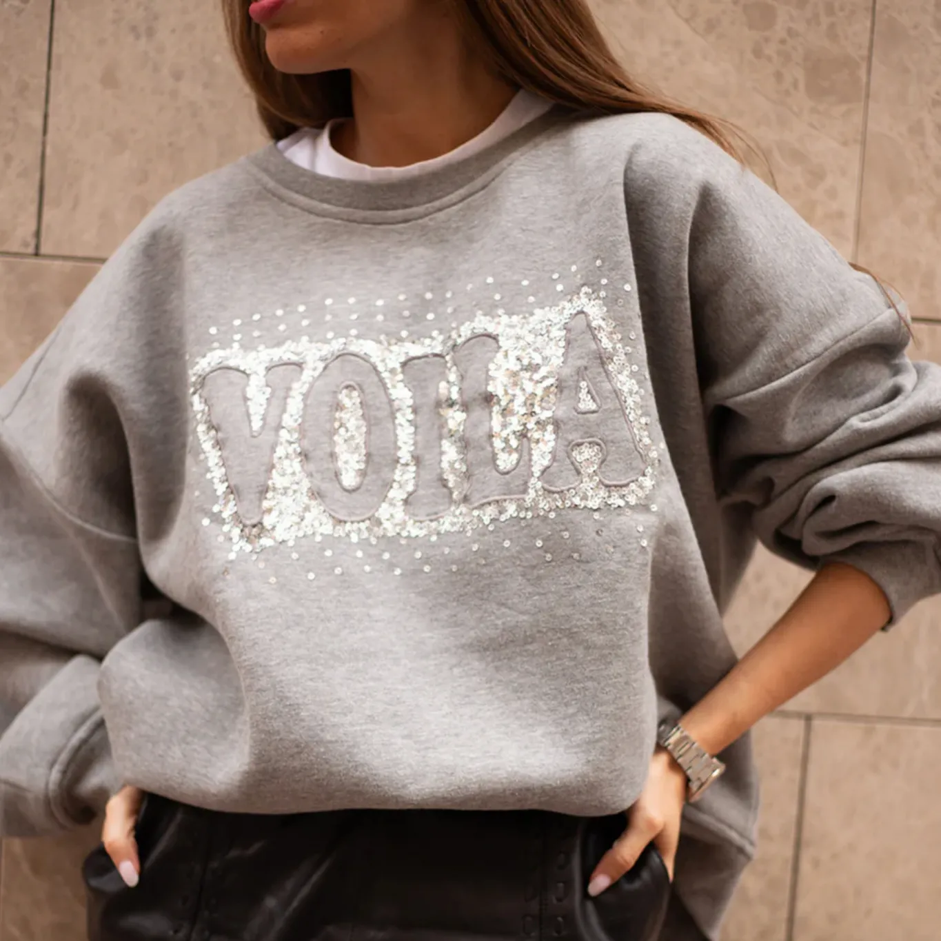 VIAMAJA Skjorter<Sweatshirt Oversize - Grey Melange