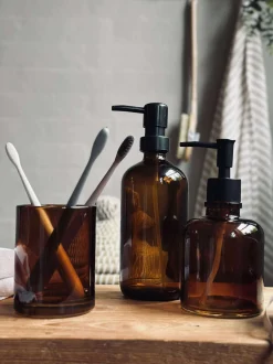 VIAMAJA Alt Til Opvask|Sæbedispensere<Tandkrus - Brun glas