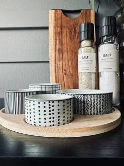 VIAMAJA Porcelæn Og Stentøj|Skåle Og Tallerkener<Tapas bakke - Rund - m. 4 skåle