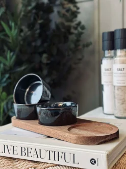 VIAMAJA Porcelæn Og Stentøj|Skåle Og Tallerkener<Tapas sæt med 3 skåle og fad - Stone mix