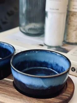 VIAMAJA Porcelæn Og Stentøj|Skåle Og Tallerkener<Tapas sæt med 3 skåle og fad - Blue mix
