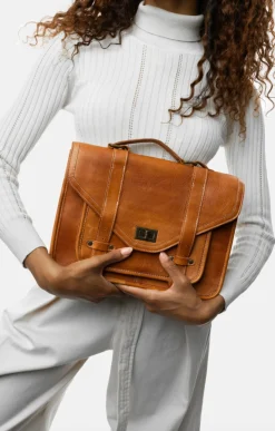 VIAMAJA Computertasker|Cross Body<Taske Hallie – Cognac